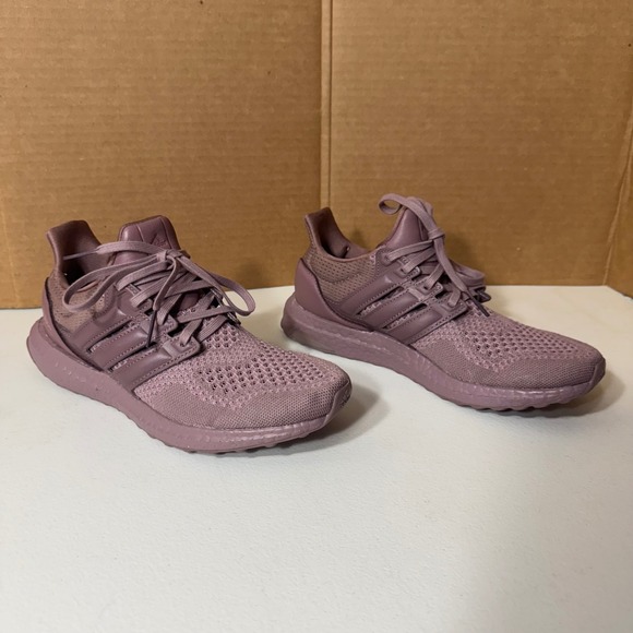 Adidas Ultra Boost Running Shoes Women's Size 7.5 Mauve Knit Sneakers - Picture 1 of 7